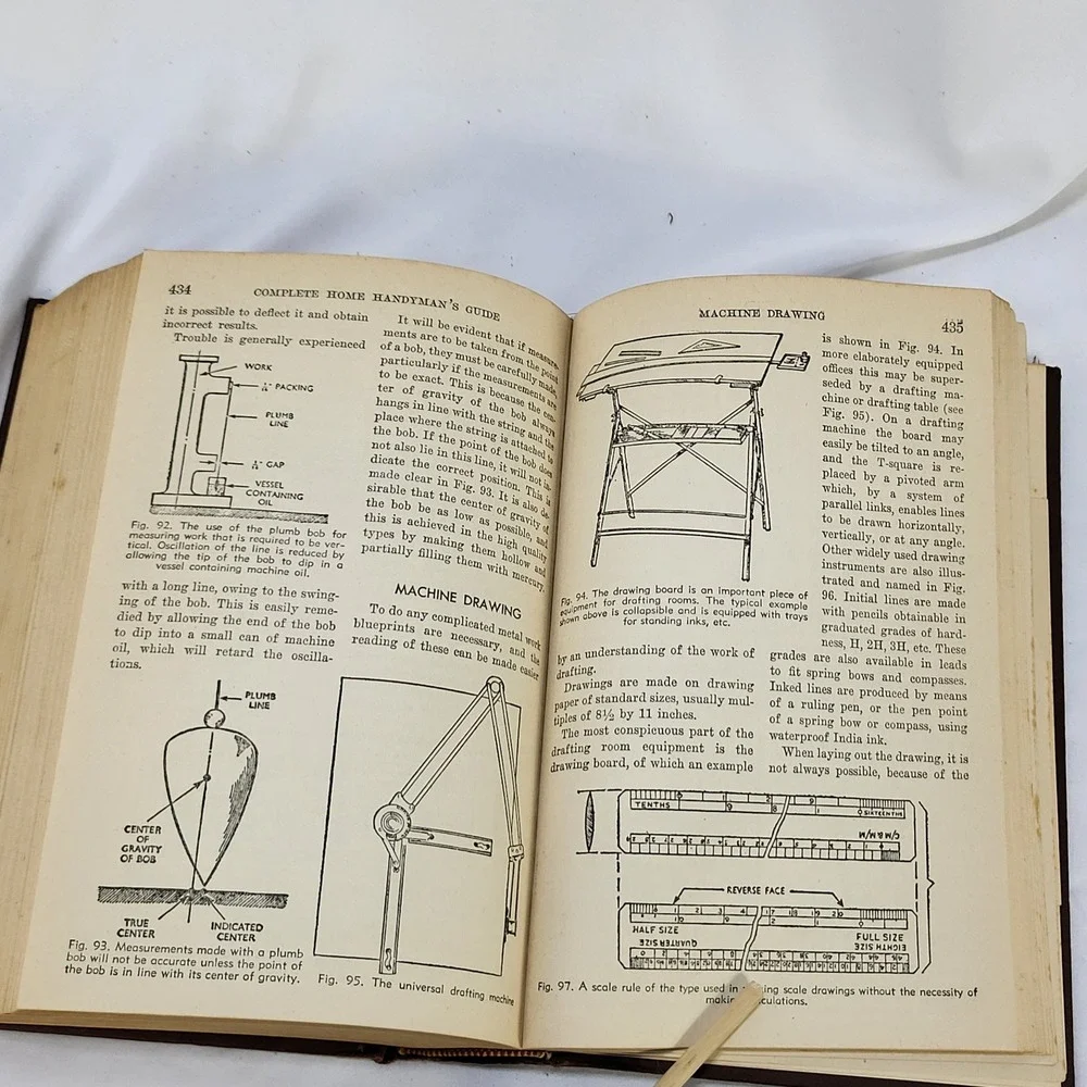 1948 The Complete Home Handyman's Guide Hubbard Cobb Vintage Hardcover Book DIY